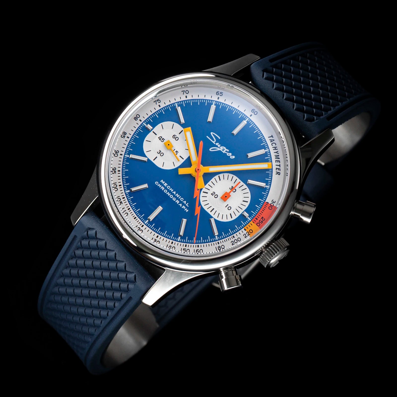 SUGESS Pilot Chronograph Watch — Mechanical Seagull Movement & Sapphire Crystal