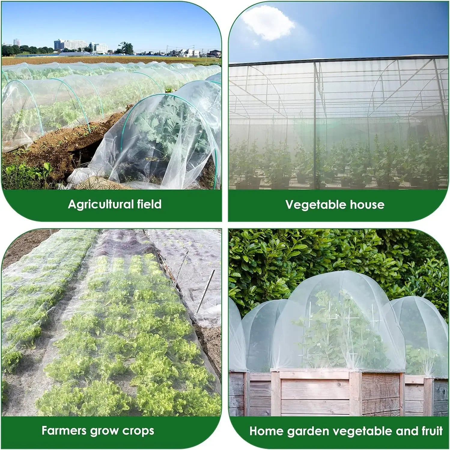Garden Plant Insect Netting — Protective Mesh for Vegetables and Flowers