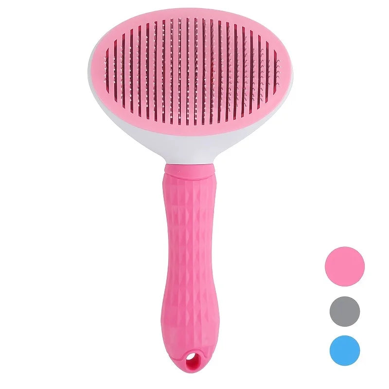 One-Click Pet Hair Removal Comb — Effortless Grooming Slicker Brush