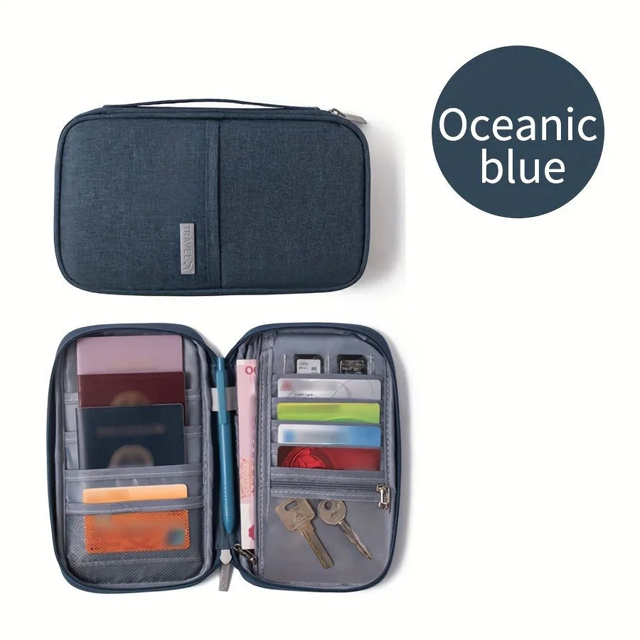 Portable Travel Passport Holder — Multi-Functional Document Organizer