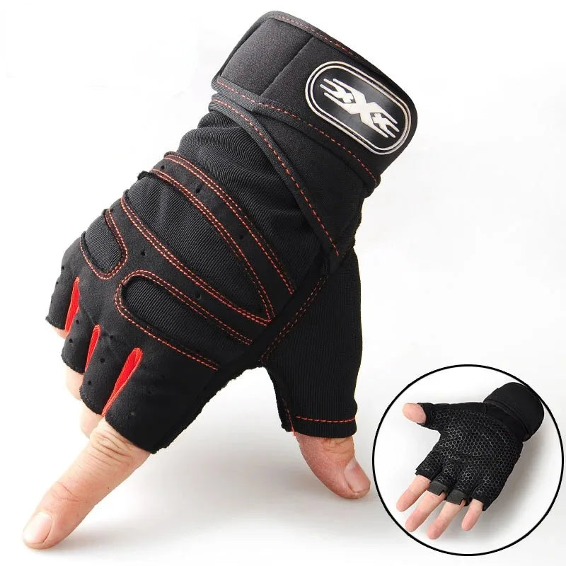 Half Finger Sports Gloves — Non-Slip Wrist Support for Gym & Cycling
