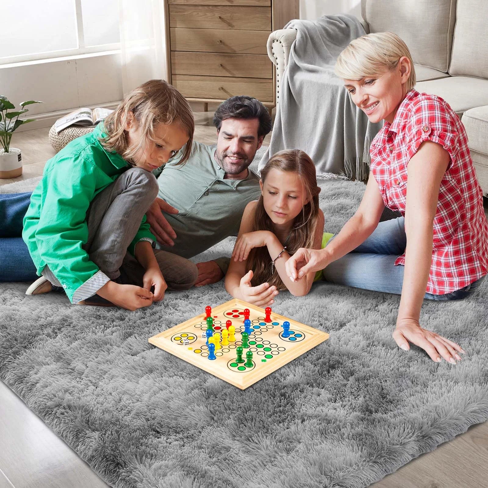 VIKAMA Ultra-Soft Puffy Rug — Plush Floor Mat for Bedroom & Nursery