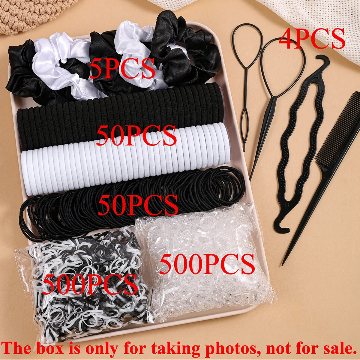Xihui Women's Hair Accessory Set — 1109pc Elastic Scrunchies and Ties