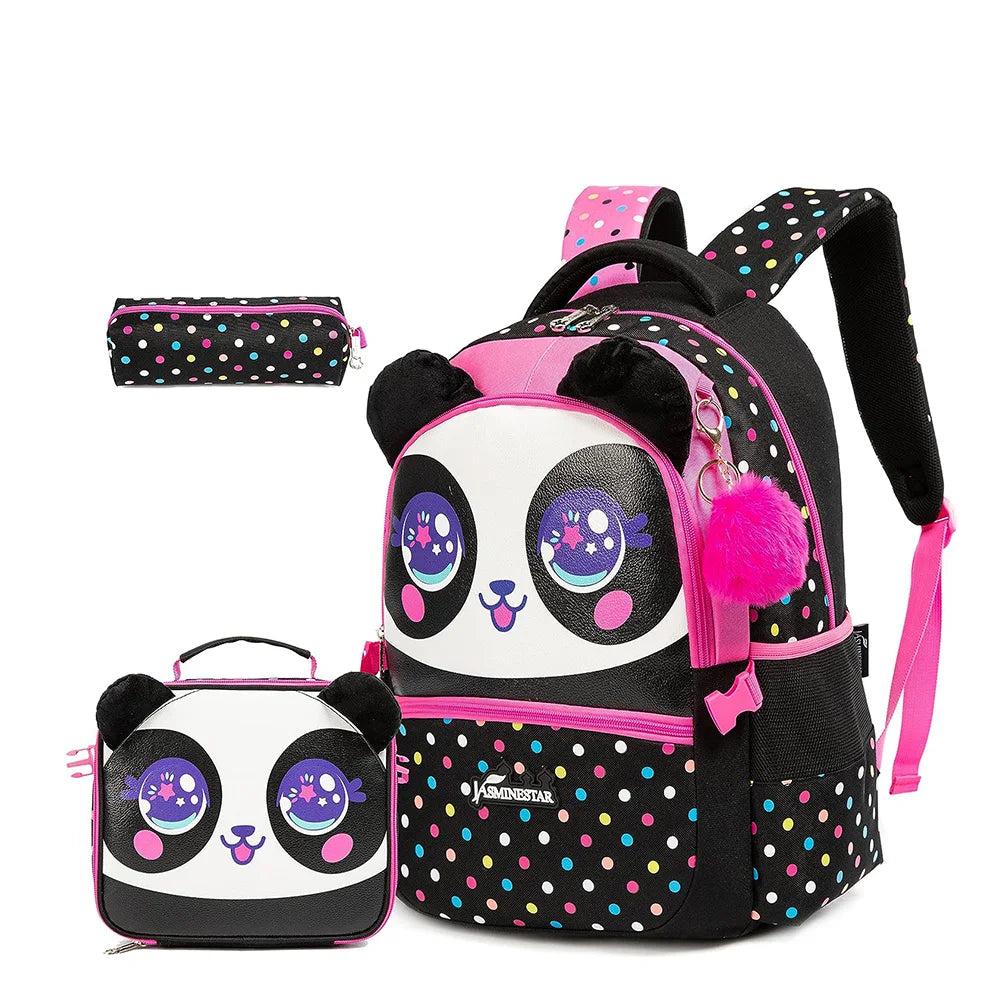 Girls School Backpack Set — Lightweight Bookbag with Matching Lunch Box