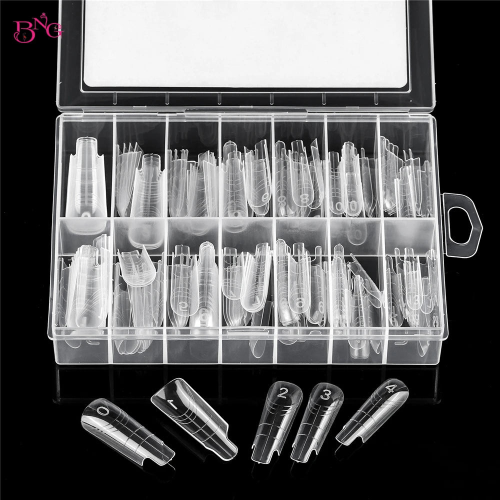 Dual Nail Forms for Poly Gel — Full Cover Manicure Extension Molds