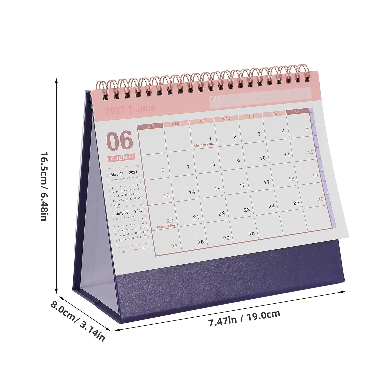 NUOLUX 18-Month Academic Desk Calendar — July 2026 to December 2027 Planner