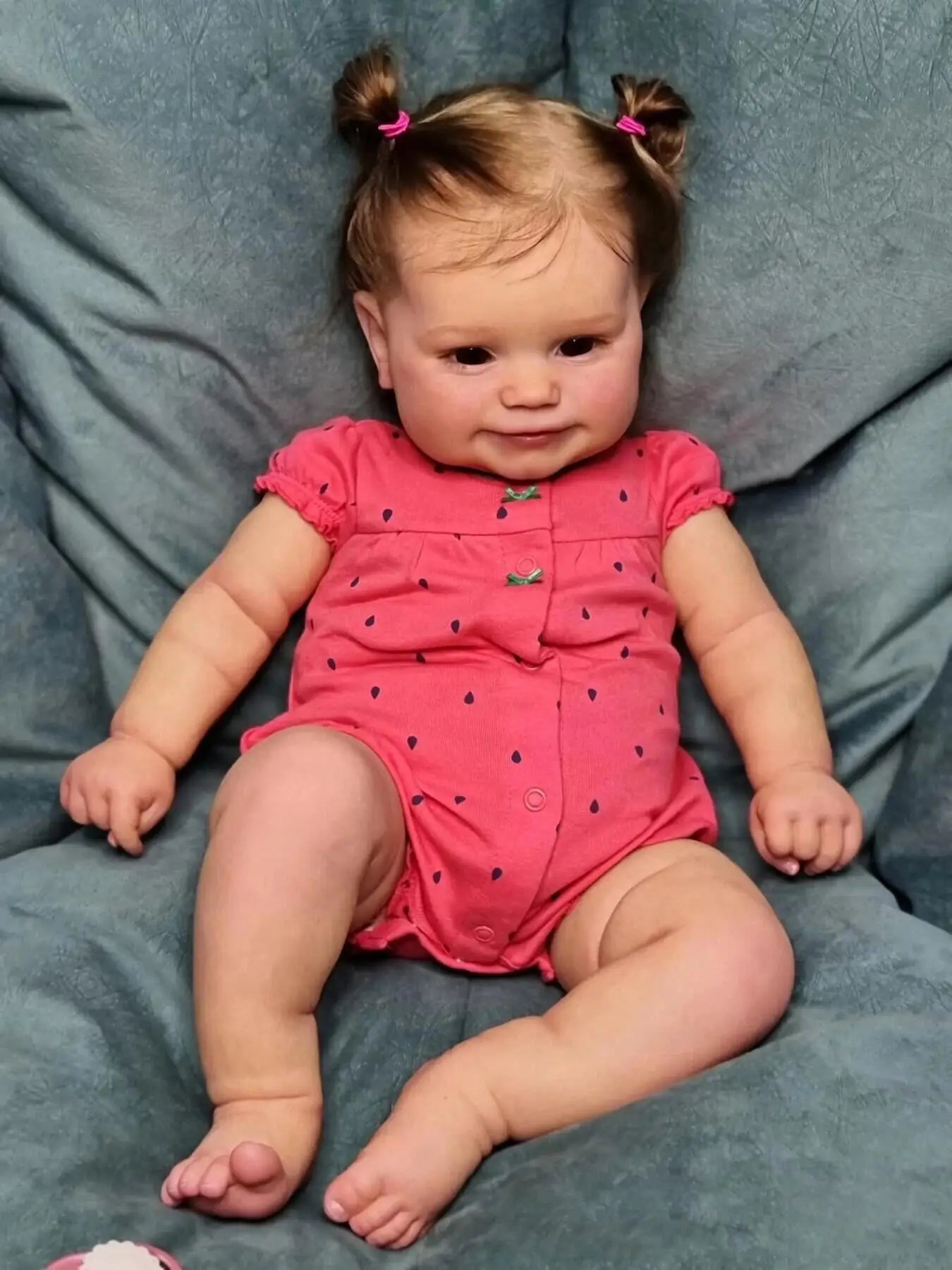 Lifelike Reborn Baby Girl Doll — Soft Silicone Vinyl Full Body Doll