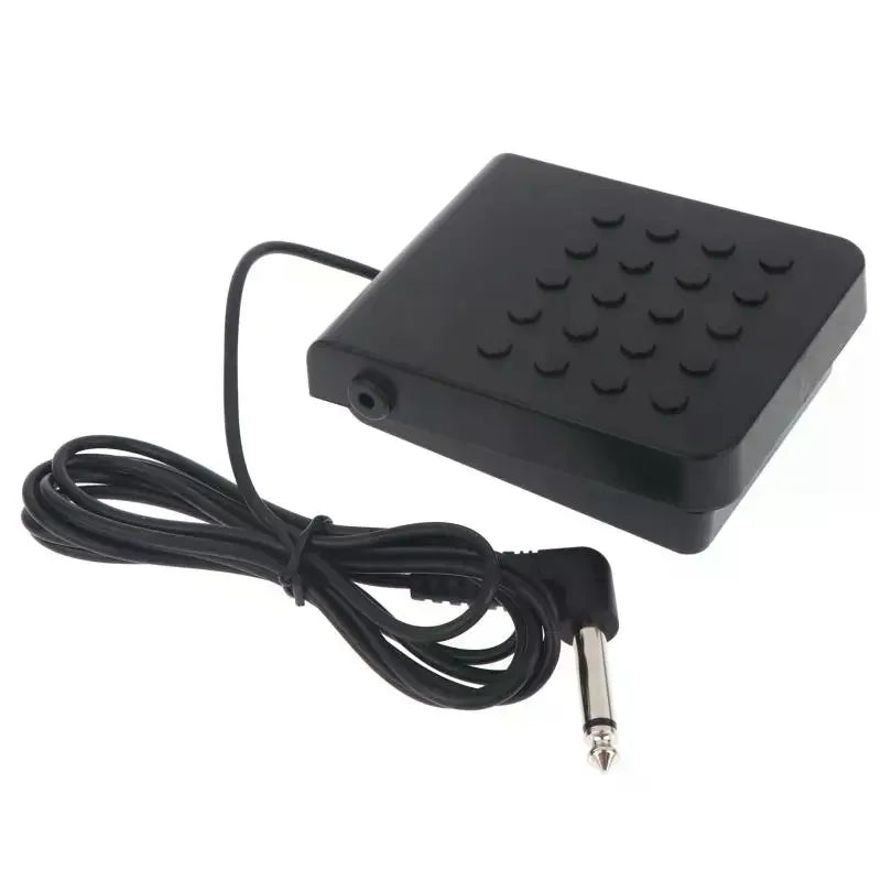 Universal Sustain Pedal — Chrome Metal Foot Pedal for Digital Pianos