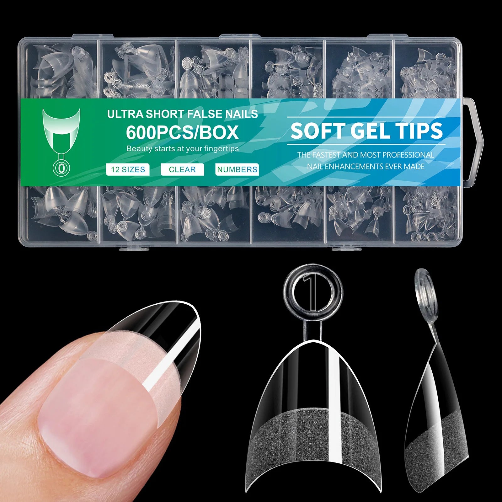 naildazzling Ultra Short French Press On Nails — Resin Manicure Tips for Home DIY