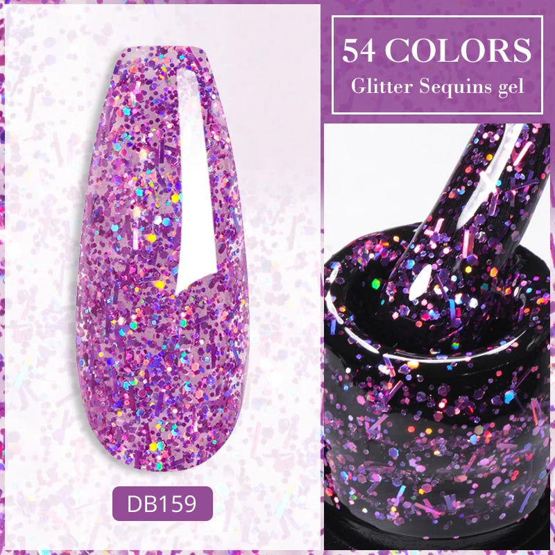Mtssii Reflective Glitter Gel Nail Polish — Sparkling Holographic Effect
