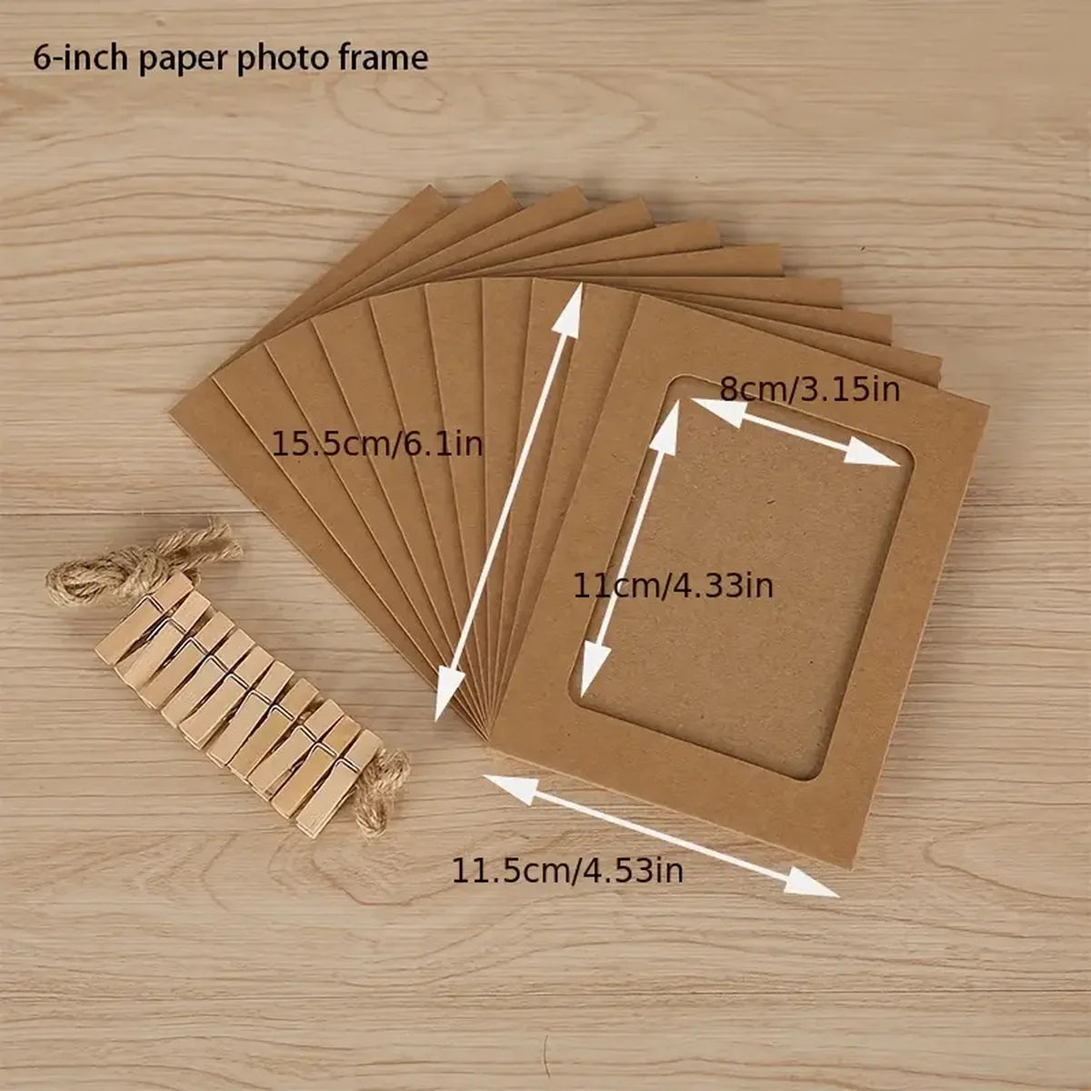 Hanging Photo String Album — Handmade Wall Decor with Hemp Rope and Clips