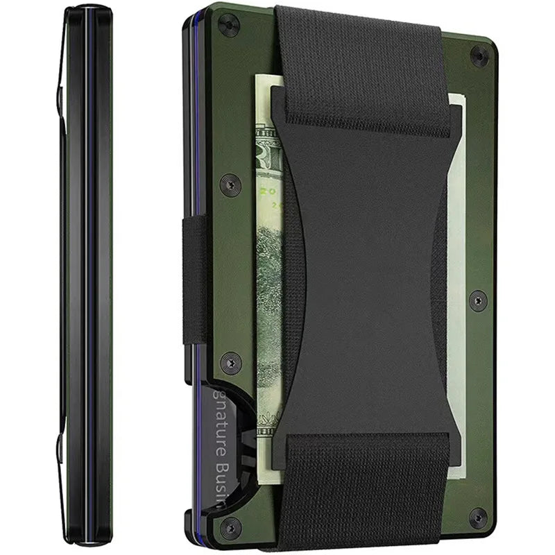 Slim Metal RFID Card Holder — Minimalist Aluminum Alloy Wallet