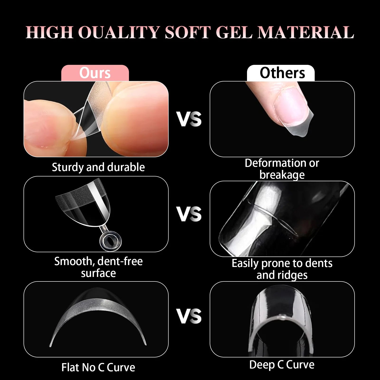 naildazzling Ultra Short French Press On Nails — Resin Manicure Tips for Home DIY