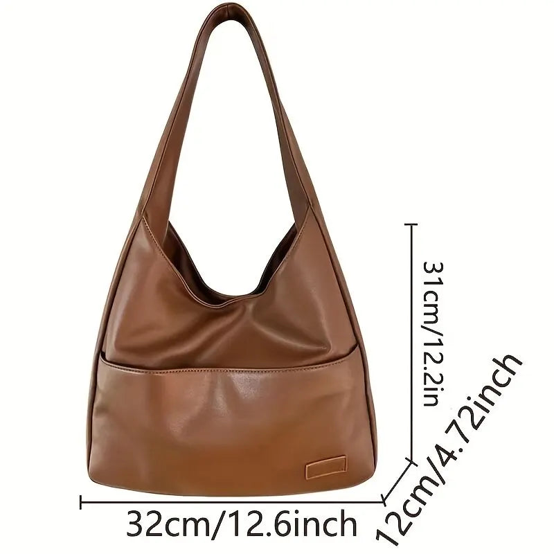 NYXIA Women's Hobo Shoulder Bag — Large Capacity PU Leather Handbag