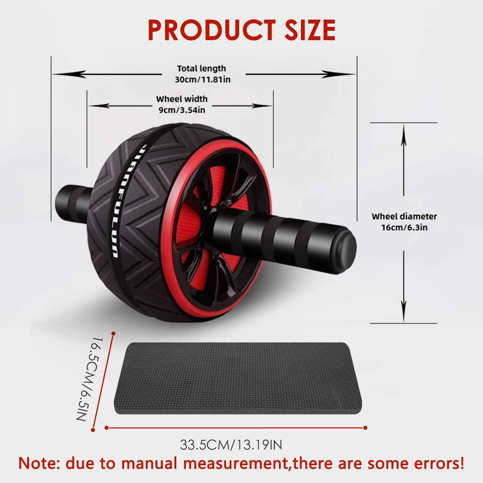 LINGPENG Abdominal Roller — Non-Slip Strength Training Wheel for Home Gym