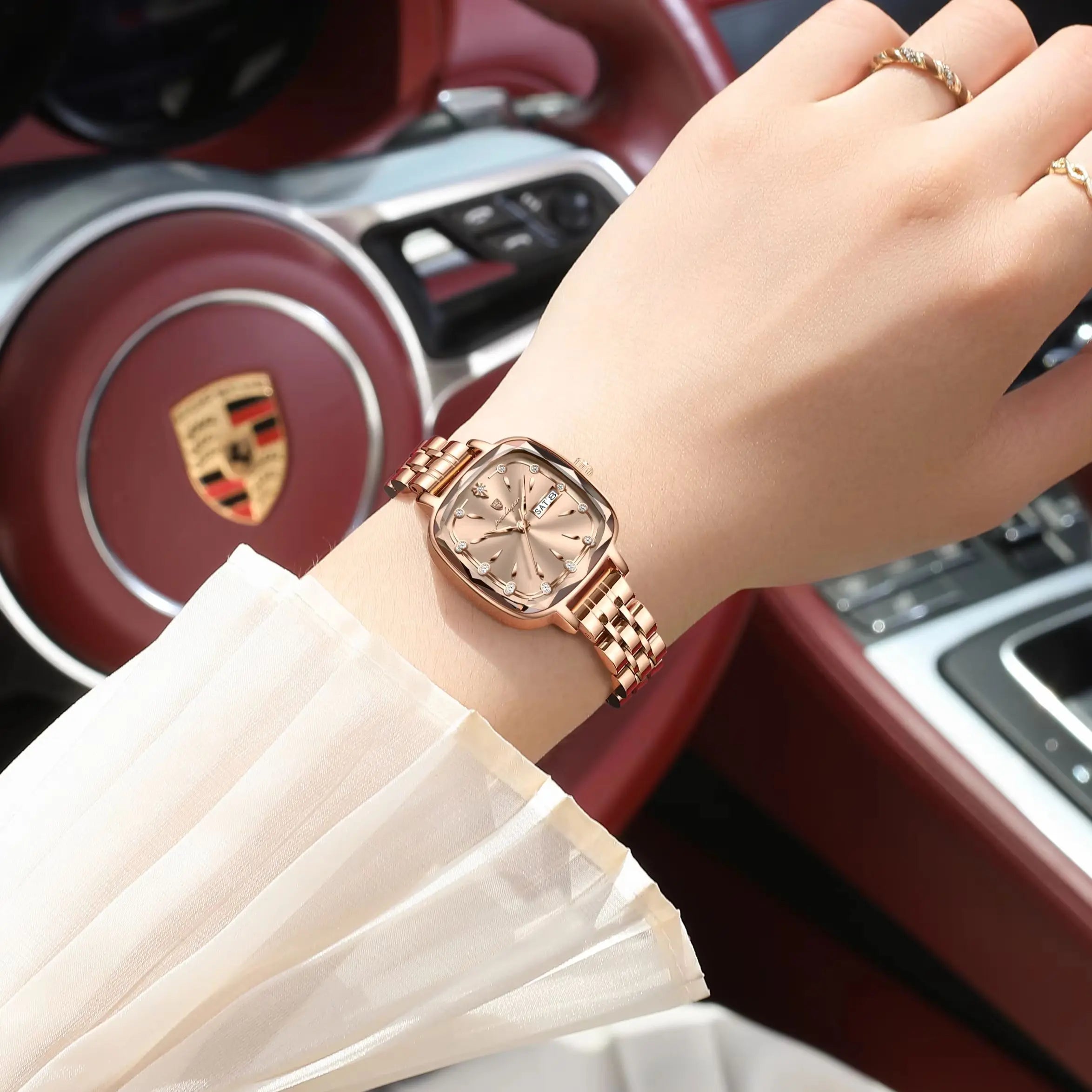 POEDAGAR Luxury Women's Watch — Elegant Stainless Steel Quartz Wristwatch