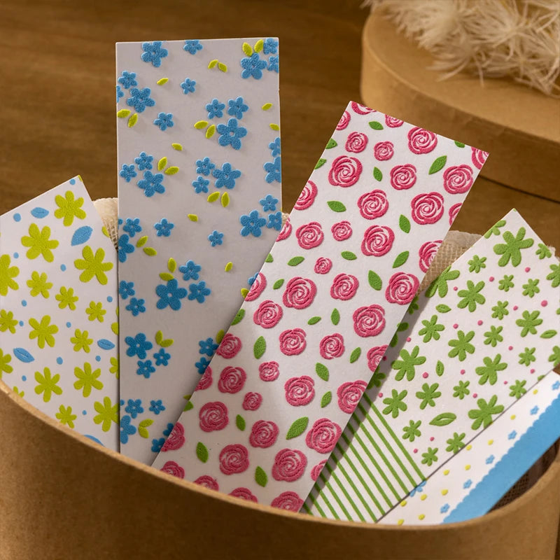 Vintage Floral Foam Stickers — 20 Sheets for Scrapbooking & Junk Journals
