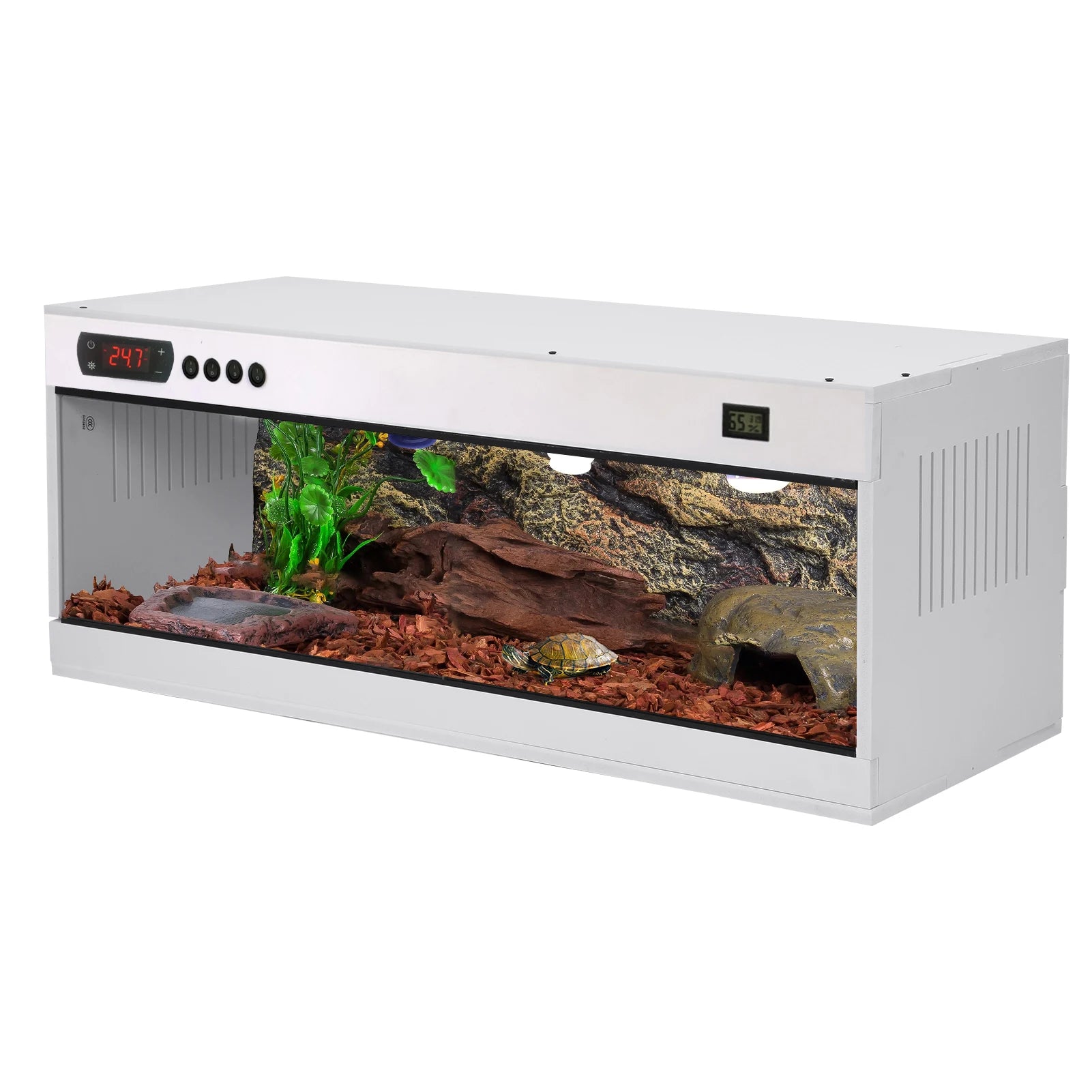 Reptile Terrarium Habitat — Stackable PVC & Tempered Glass Enclosure