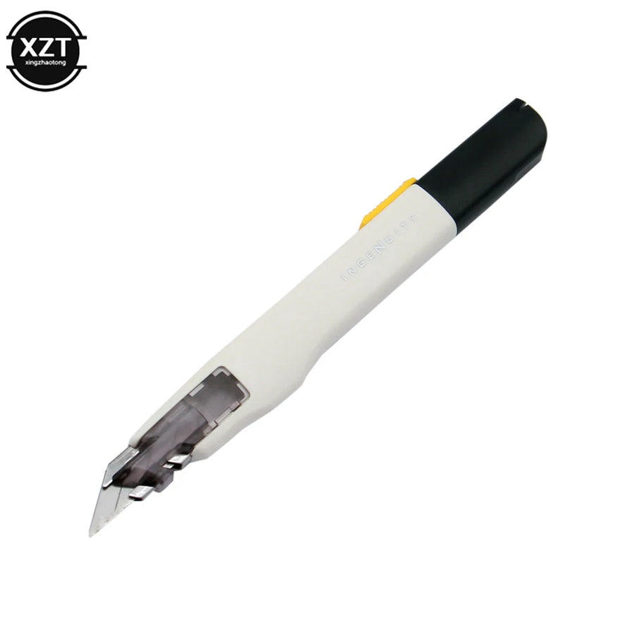 Retractable 30 Degree Utility Knife — Precision Craft Cutter for Leather and Paper