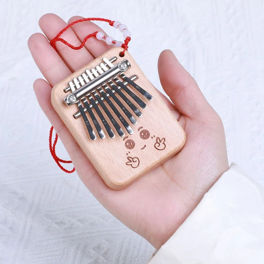 9 Key Wooden Thumb Piano — Portable Mini Finger Instrument for Beginners