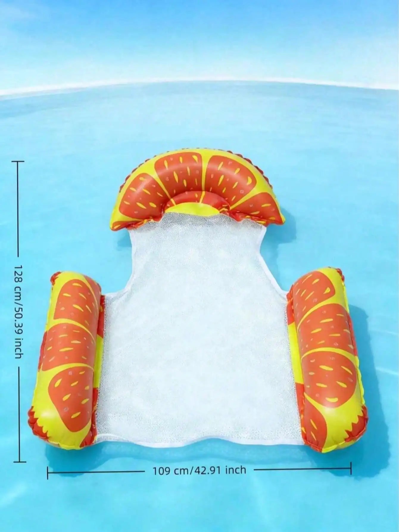 Inflatable Water Hammock Recliner — Floating Pool Lounge Mattress