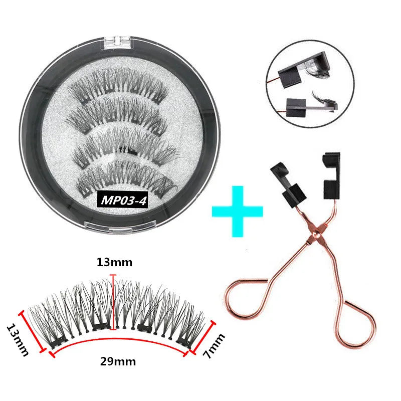 Anlinnet Magnetic False Eyelashes — Glue-Free 3D Handmade Lash Set