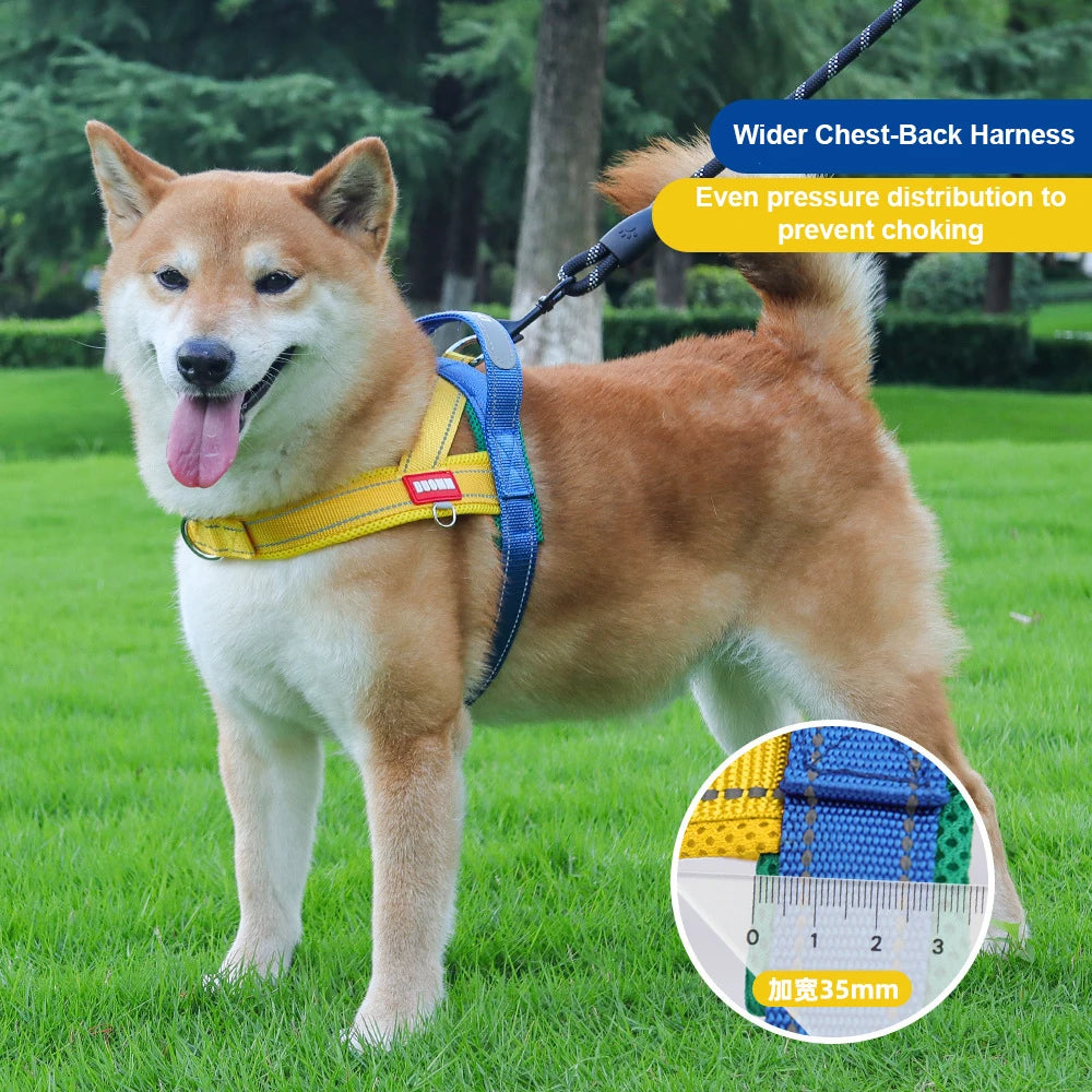 Reflective Dog Vest Harness — No-Pull Saddle Style for Small to Large Dogs