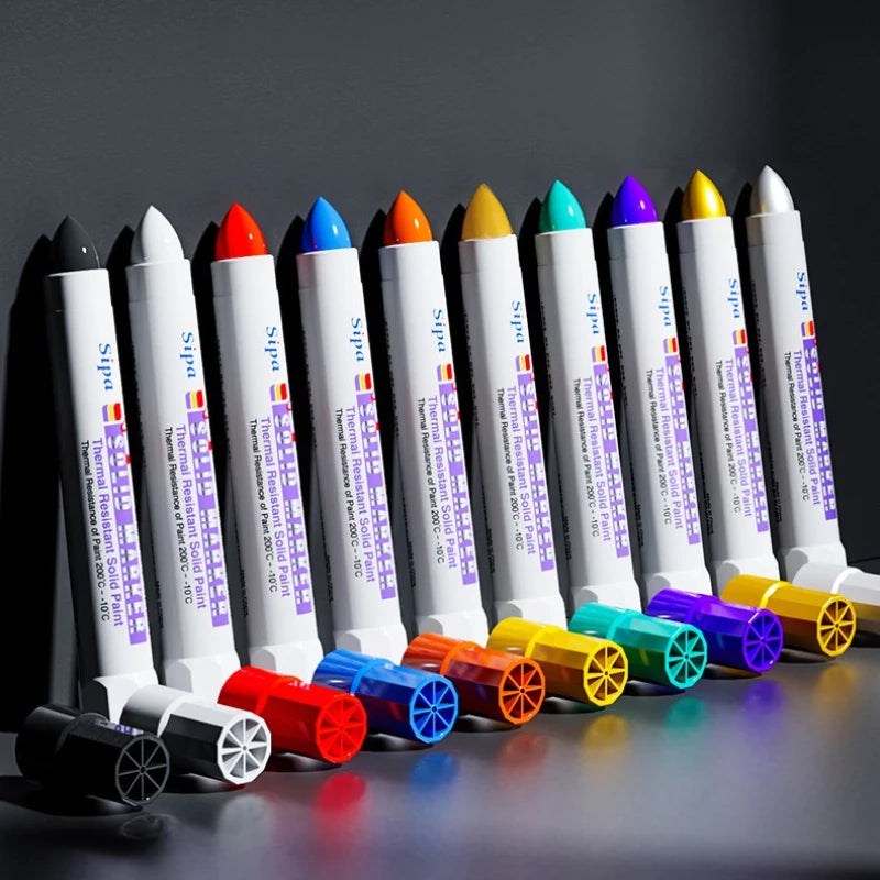 Solid Paint Marker — Waterproof Oil-Based Ink for Multi-Surface Use