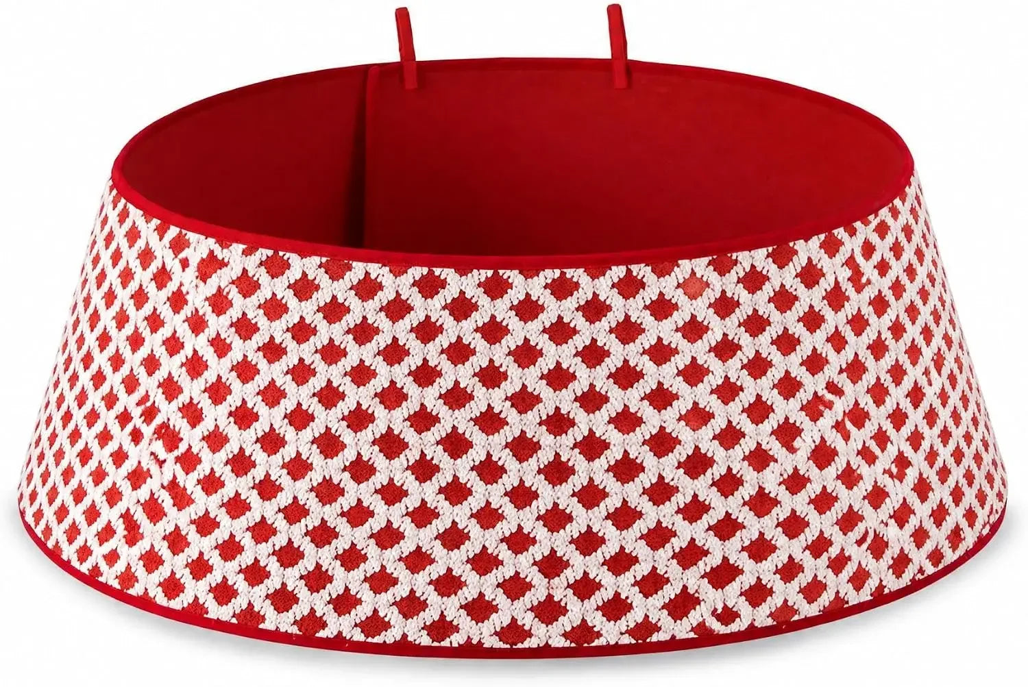 Diamond-Quilted Christmas Tree Collar — Elegant Stand Cover for Holiday Decor