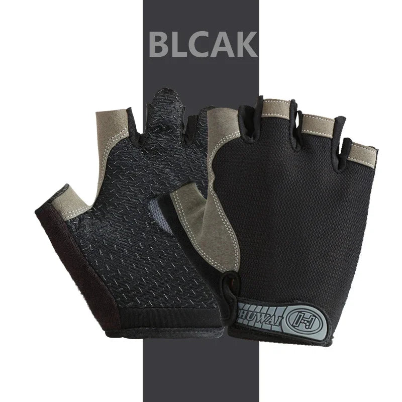 Half Finger Sports Gloves — Non-Slip Wrist Support for Gym & Cycling