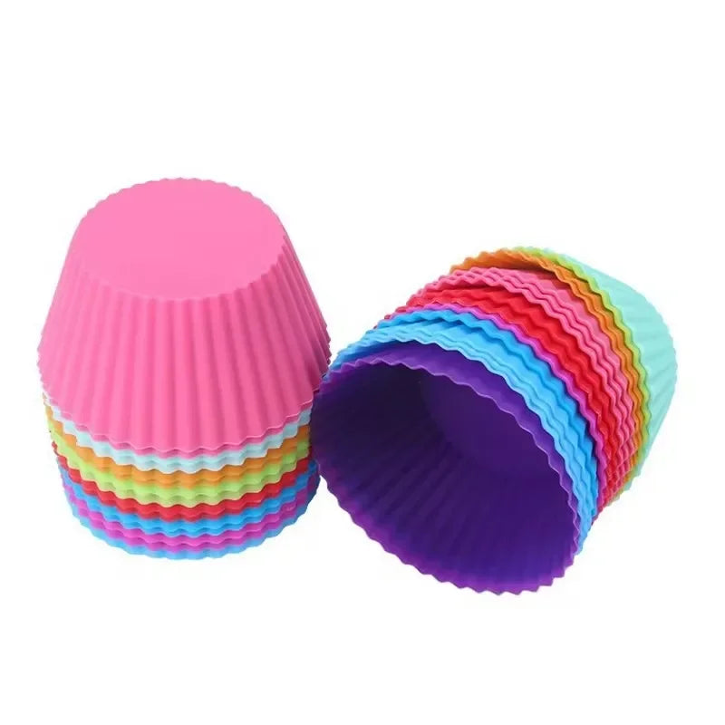 Silicone Muffin and Cupcake Baking Molds — Non-Stick Reusable Cake Tools