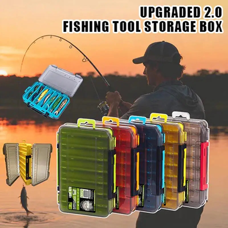 JETTING Double-Sided Compact Tackle Box — Durable Lure and Hook Organizer