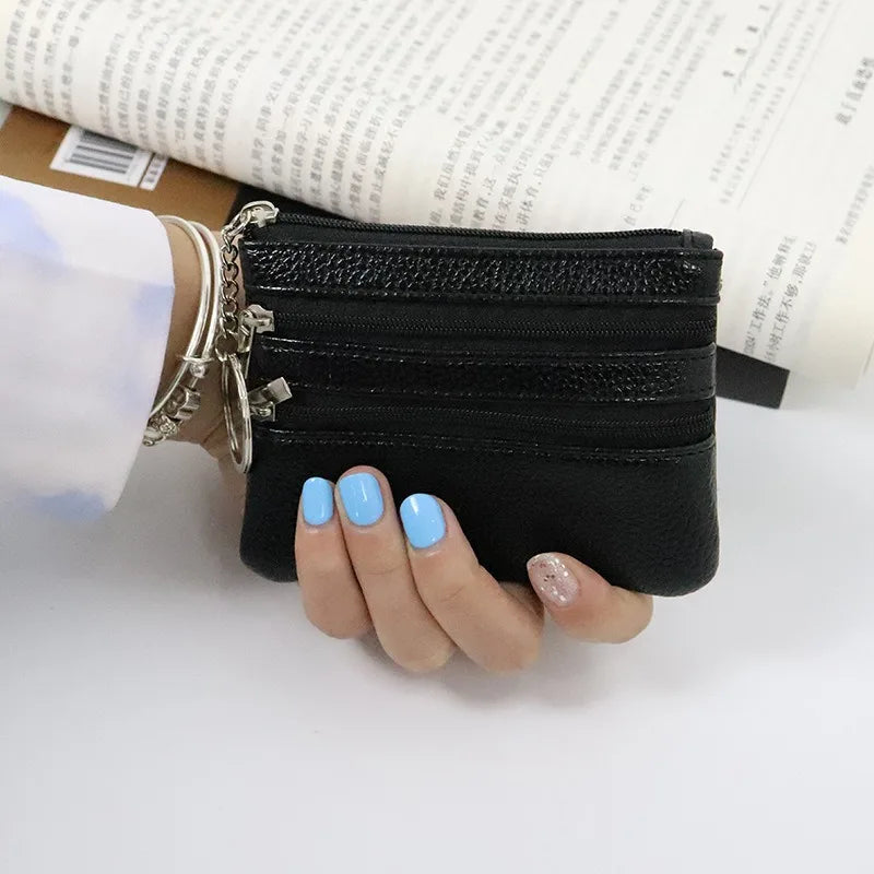 molfmy Compact Coin Purse — Lightweight Double-Layer Zipper Wallet