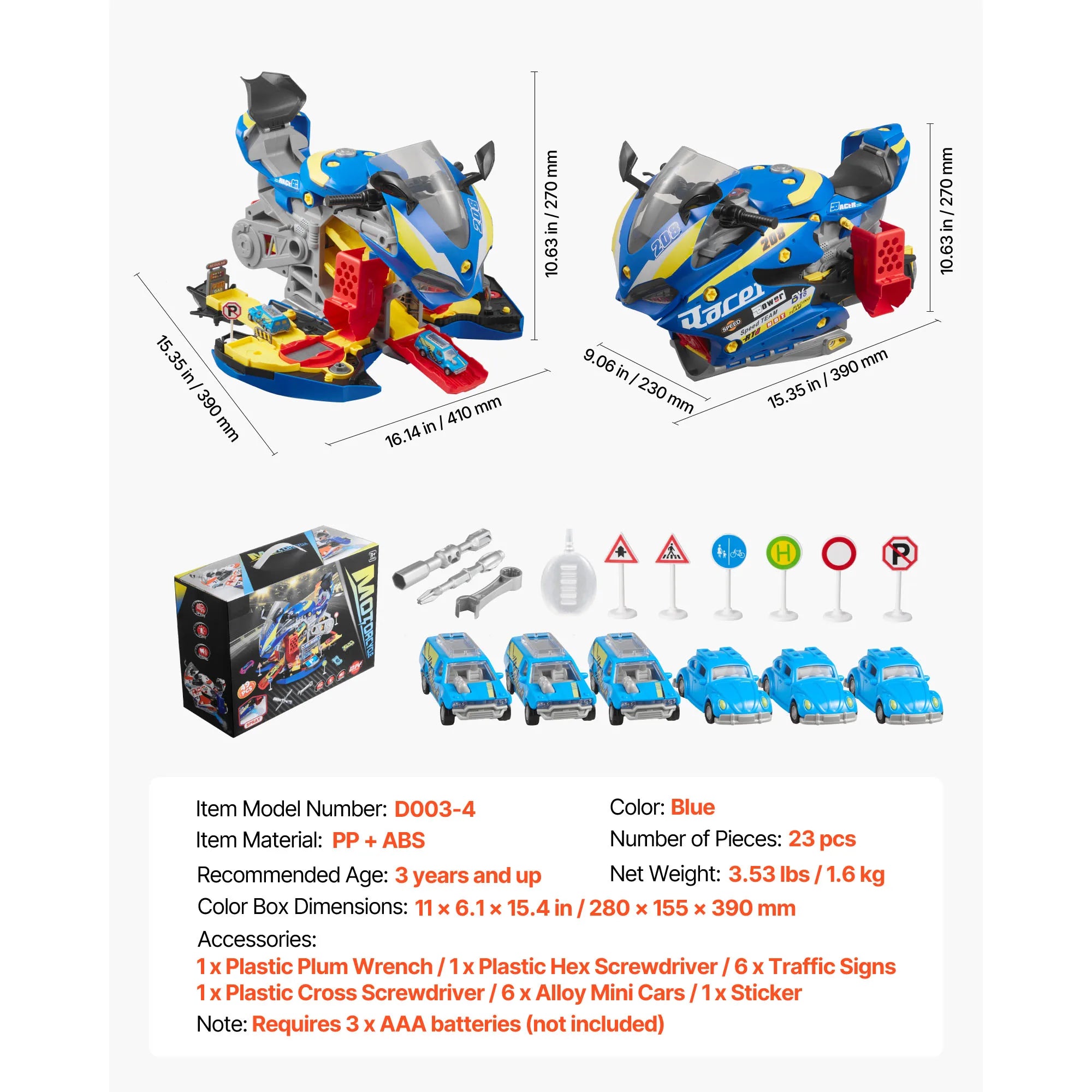 SucceBuy Motorcycle Engine Mechanic Set — 25-Piece STEM Repair Toy