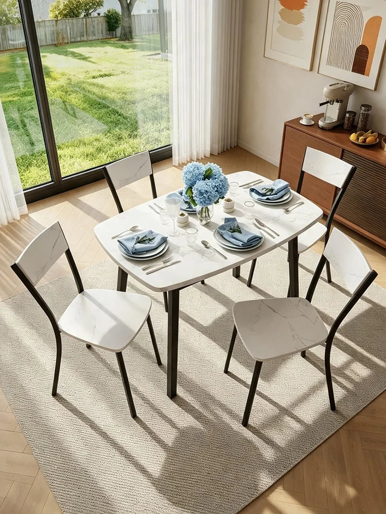 HiMISS 5 Piece Dining Table Set — Space-Saving Kitchen Set with Storage