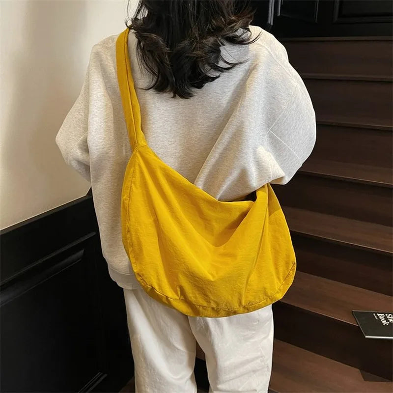 Large Soft Casual Crossbody Hobo Bag — Spacious Daily Carry for Women