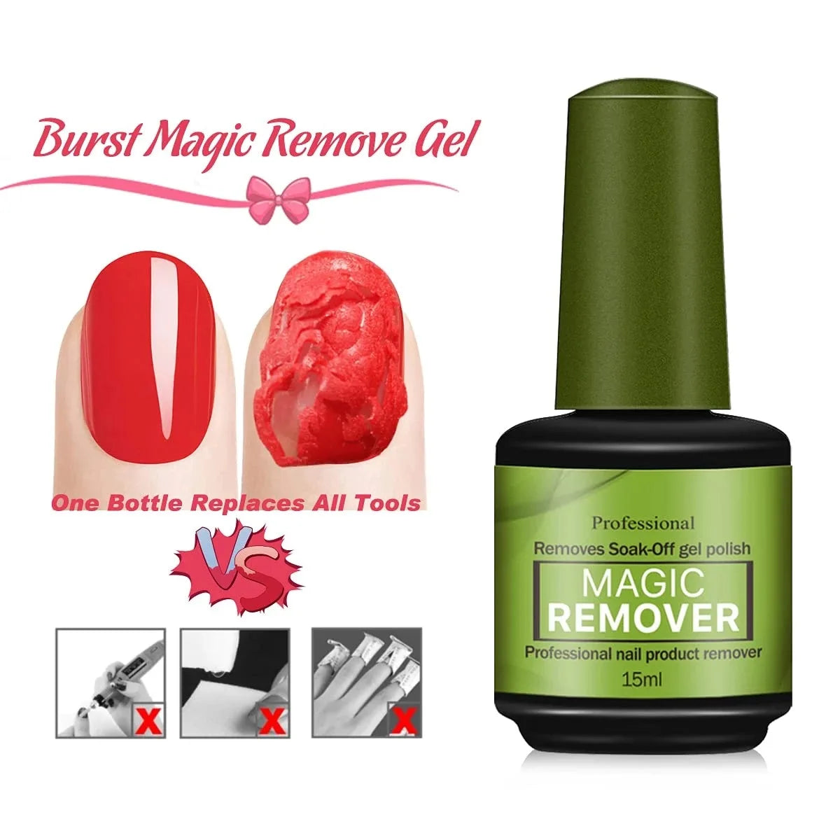 Fast Acting Gel Polish Remover — Professional Soak Off Formula, 15ml