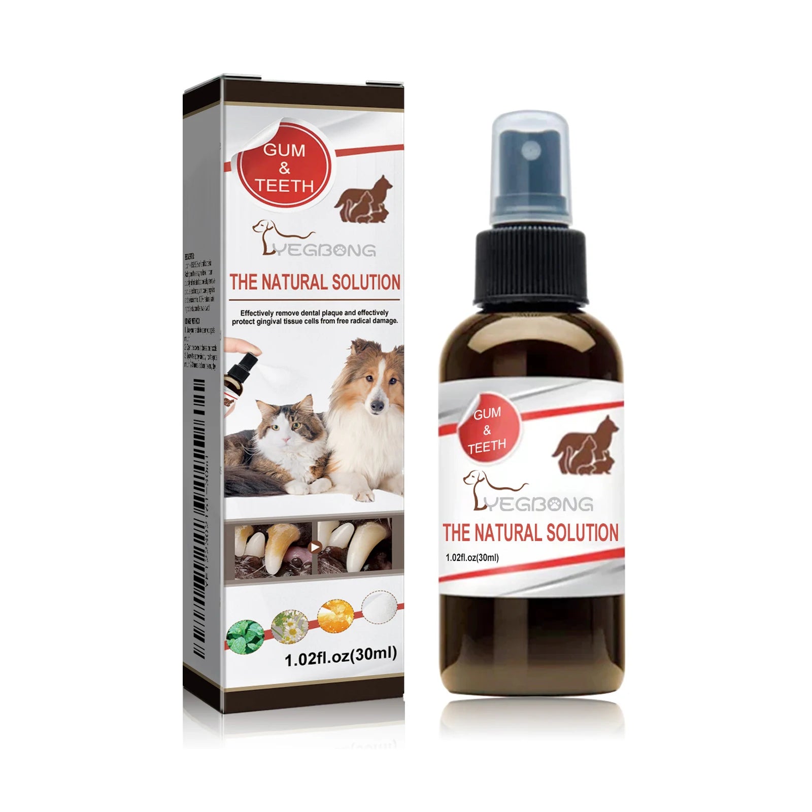 YEGBONG Pet Dental Care Spray — Bad Breath & Tartar Control Formula