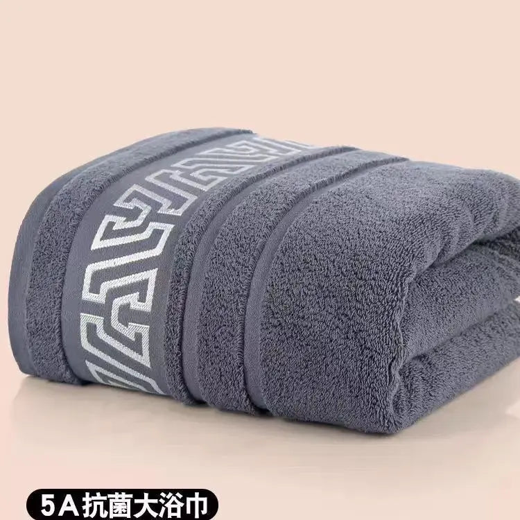 Pure Cotton Thick Bath Towel — Highly Absorbent & Soft Texture