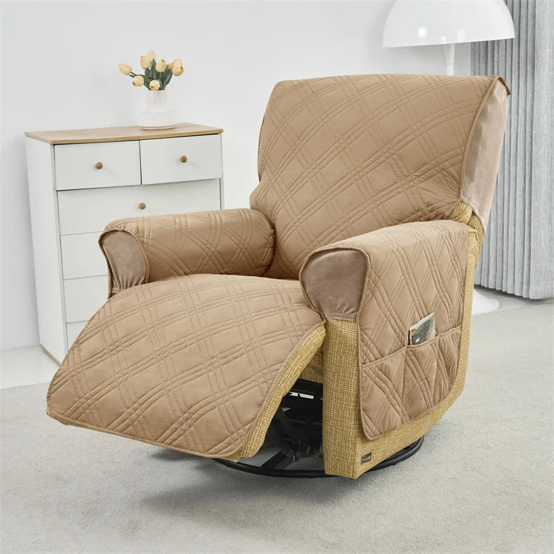 Single Recliner Sofa Cover — Non-Slip Protective Slipcover for Armchairs