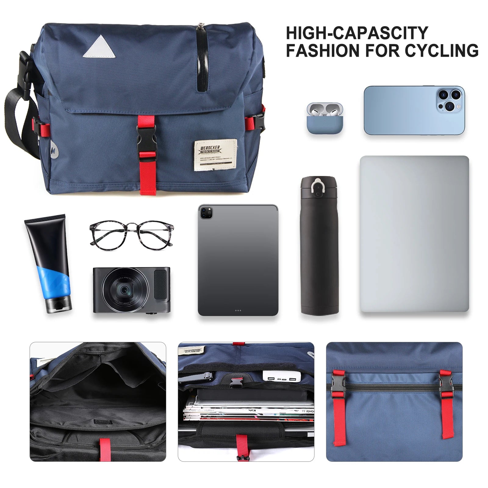 BJLFS Messenger Bag — Anti-Theft Crossbody Sling for Casual Use