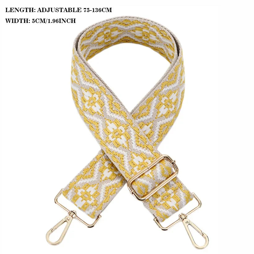 Adjustable Canvas Bag Strap — Wide Webbing Shoulder Replacement