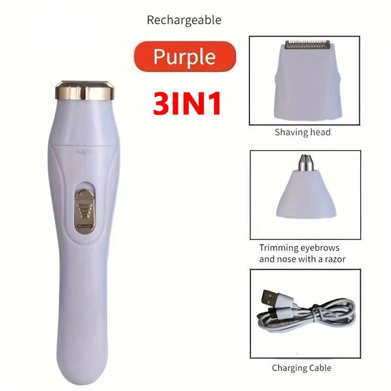 Electric Epilator for Women — Portable Body Hair Trimmer for Face and Legs