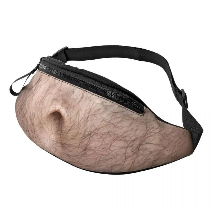 Novelty Fake Belly Waist Bag — Funny Prank Fanny Pack for Parties