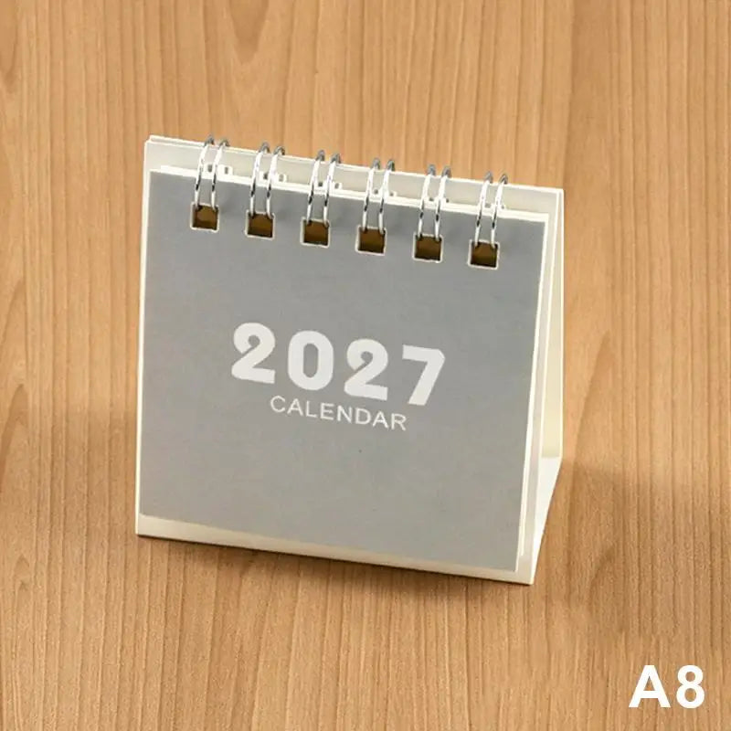 KOQZM 2027 Mini Desk Calendar — Portable Daily Planner for Home and Office