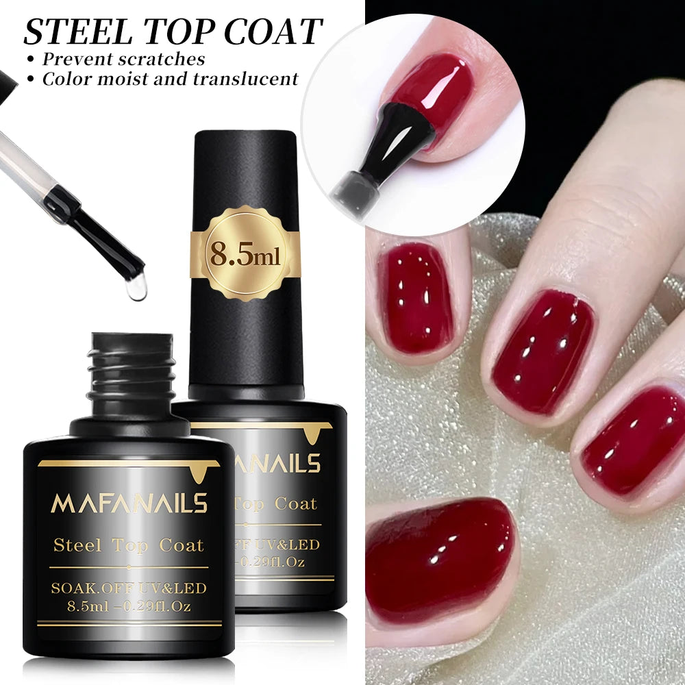 MingLee Clear Gel Top Coat & Base Coat Set — Long-Lasting No-Wipe Finish
