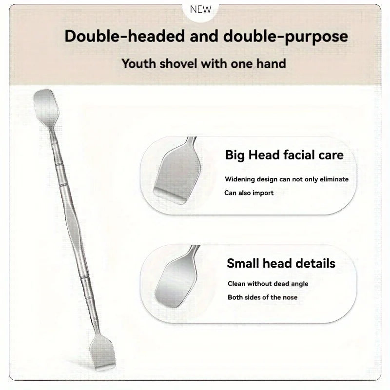 Double-Ended Blackhead Remover — Facial Pore Cleanser and Skin Exfoliator