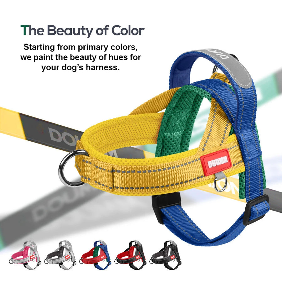Reflective Dog Vest Harness — No-Pull Saddle Style for Small to Large Dogs