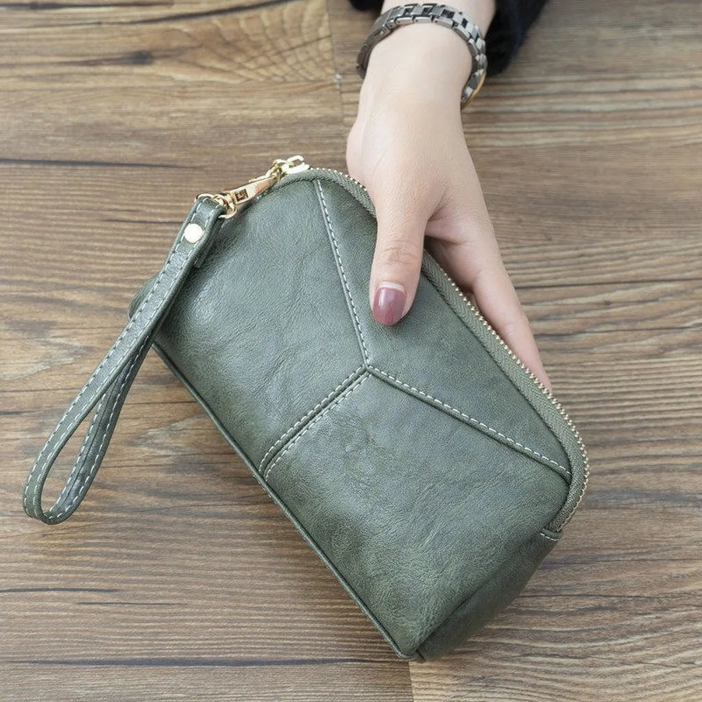 Women's Multifunctional Long Clutch Wallet — Stylish Phone & Card Organizer