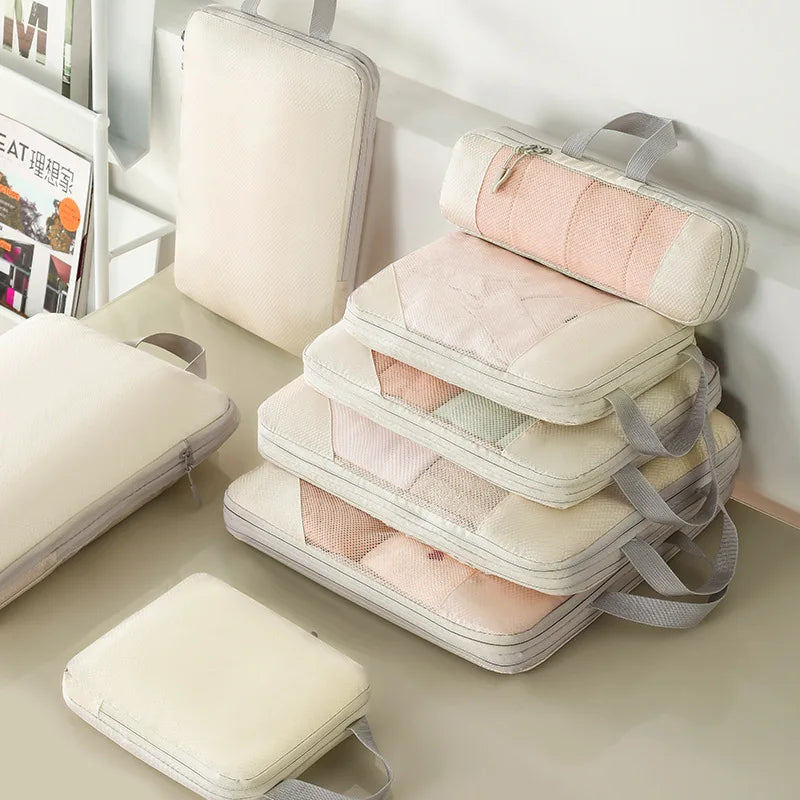 Compression Packing Cubes — Expandable Suitcase Organizers for Travel